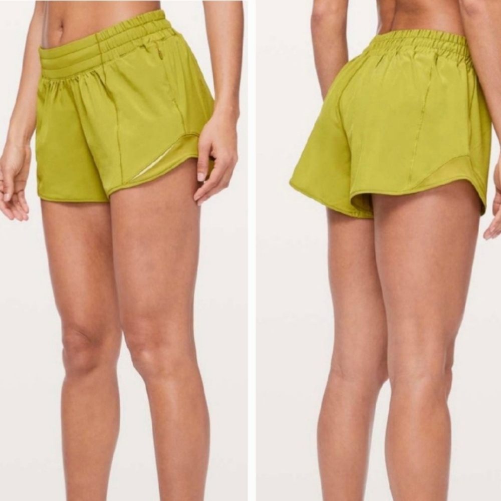 Lululemon Hottie Hot Shorts 4" Golden Lime Size 4